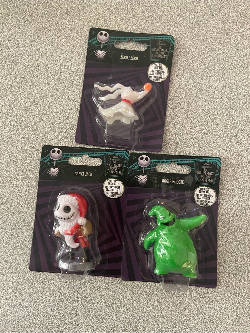 Mini Figure Set - Santa Jack, Oogie Boogie & Zero (Green, White, Red)